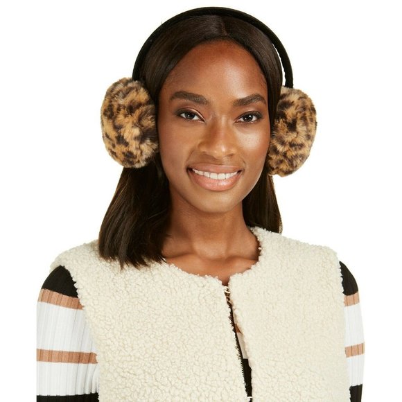 INC International Concepts Accessories - INC Animal Print Faux-Fur Velvet Band Earmuff